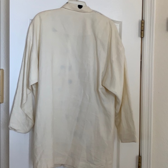 Char linen jacket ecru with navy dots - Picture 2 of 3